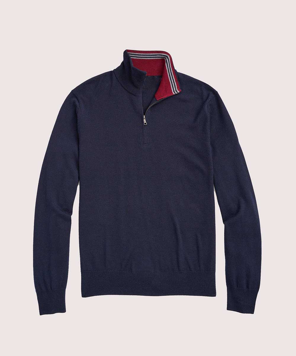Quarter-Zip blank customizable apparel sample