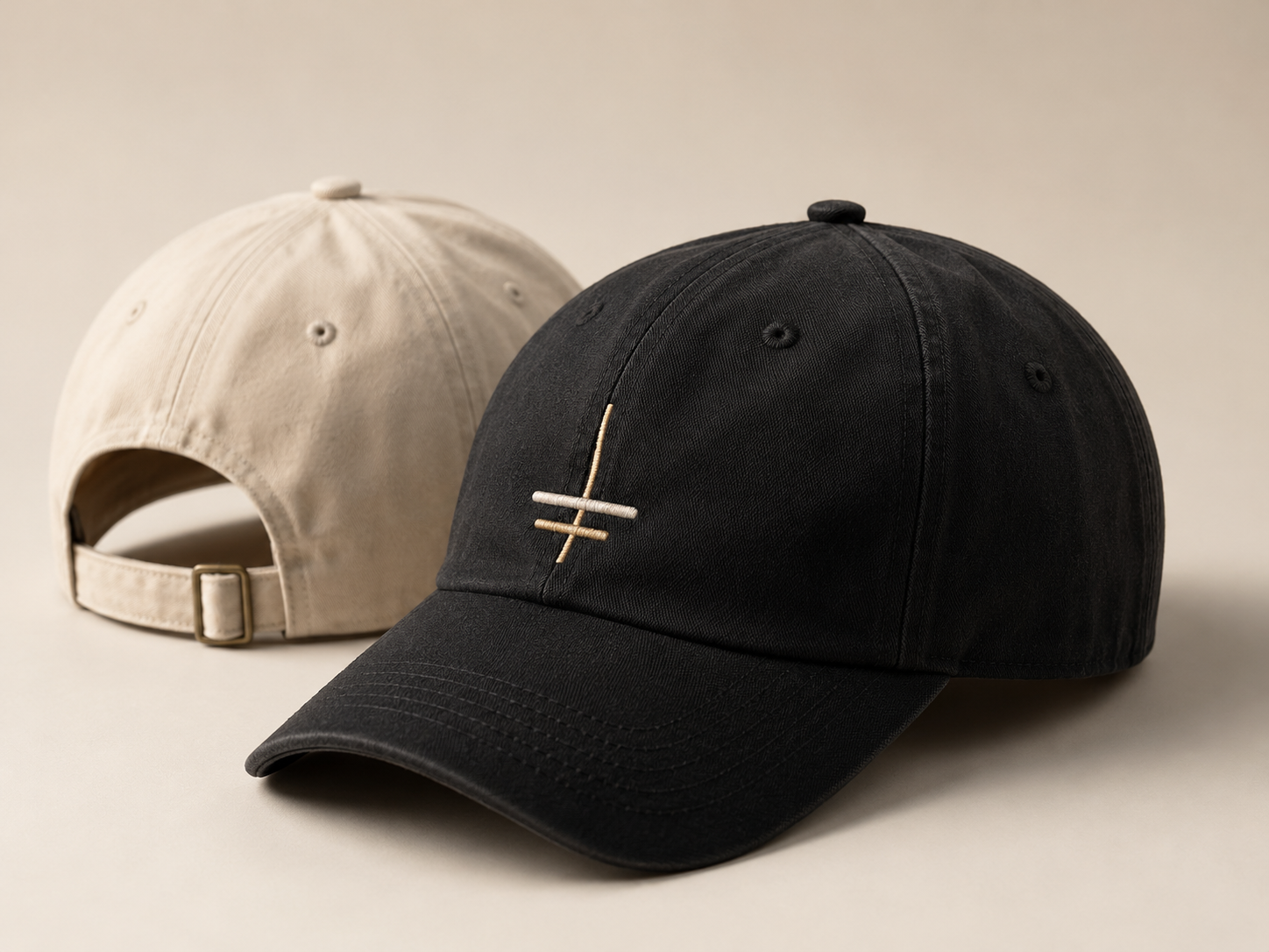 Premium embroidered cotton cap with tonal stitching